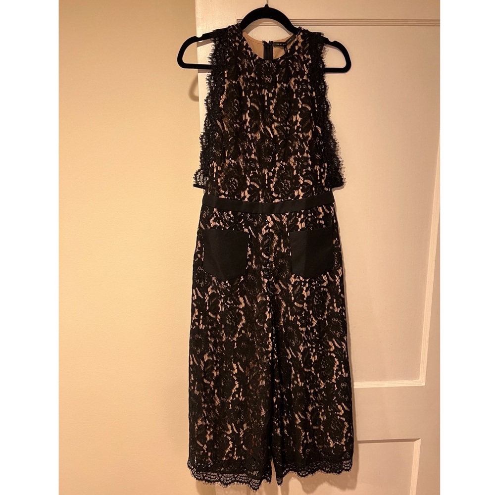 Endless Rose Brand - playsuit with black lace over nude lining - size medium